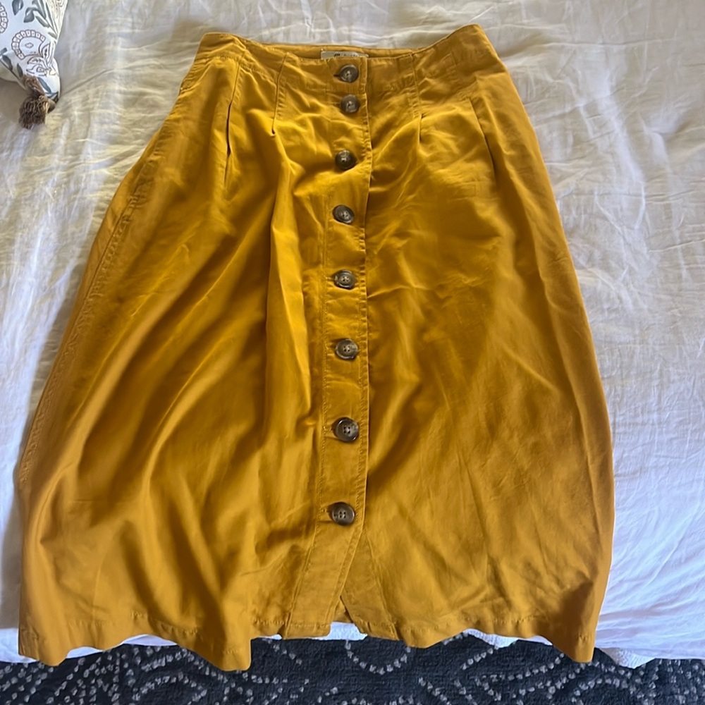Madewell button down midi skirt
